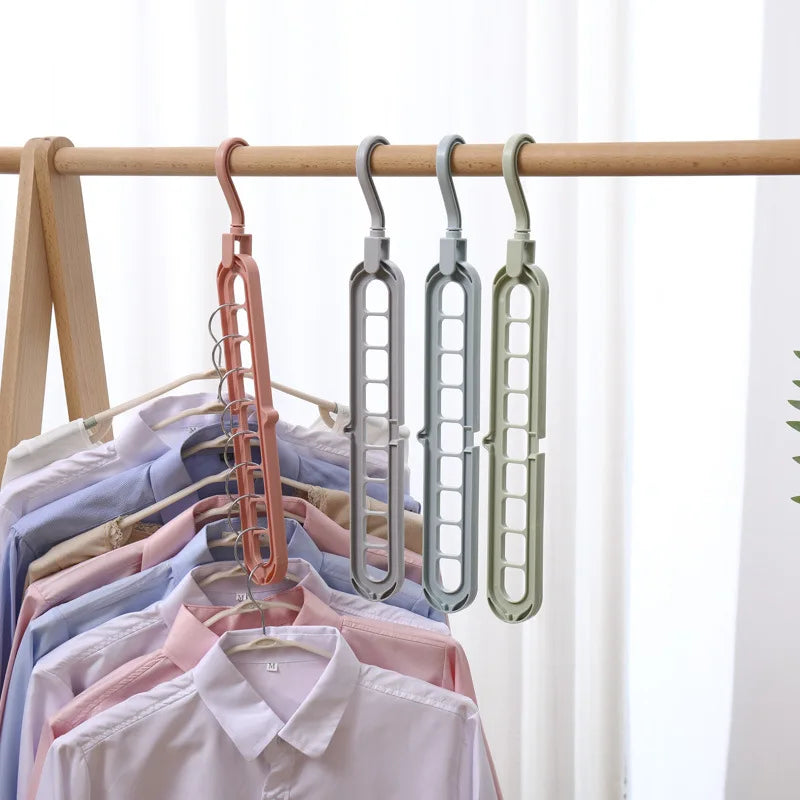 Magic Multi-port Support Hangers For Clothes Space Saving Drying Rack Multifunction Plastic Wardrobe Organizer Clothes Rack