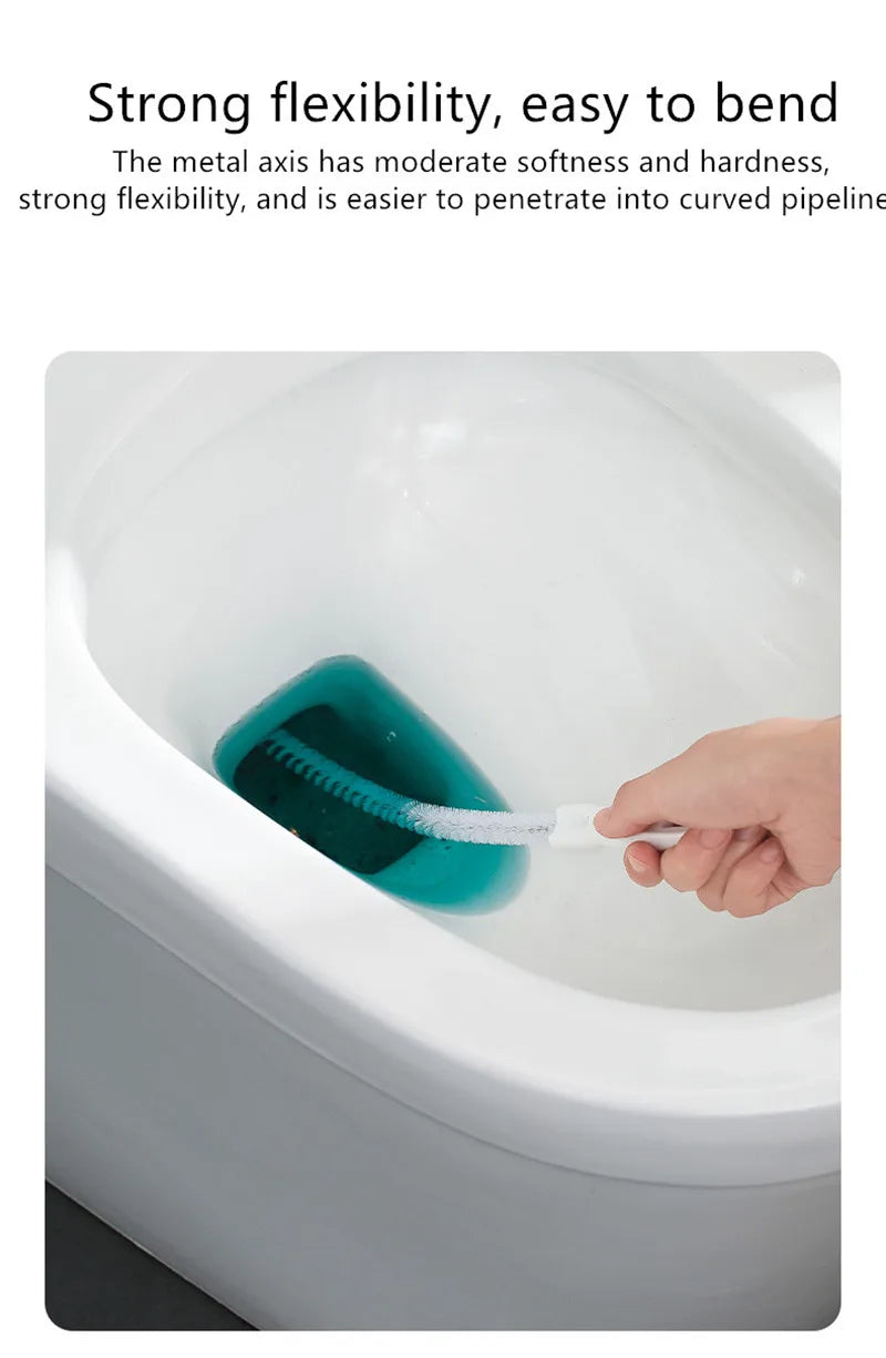 Pipe Dredging Brush Long Clean Kitchen Bathroom Hair Sewer Sink Cleaning Drain Pipe Flexible Cleaner Clog Plug Hole Remover Tool