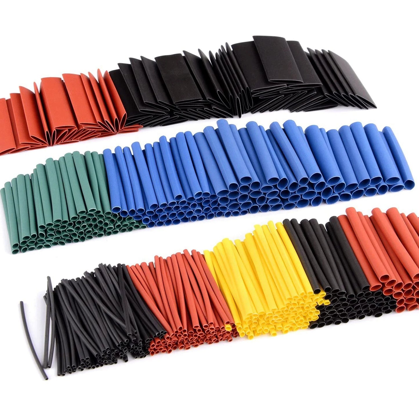 127/164/328/580Pcs Heat Shrink wrapped Shrinking Insulation Sleeving Thermal Casing Car Electrical Cable Shrink Tube Tube Kit
