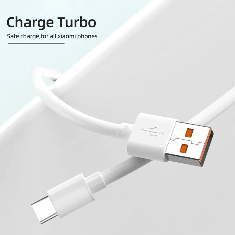 PD3.0 120W 6A USB Type C Cable Charger Fast Charging Type-C For Xiaomi Mi 12 11 10 Pro Poco Redmi Note K30S Phone Accessories