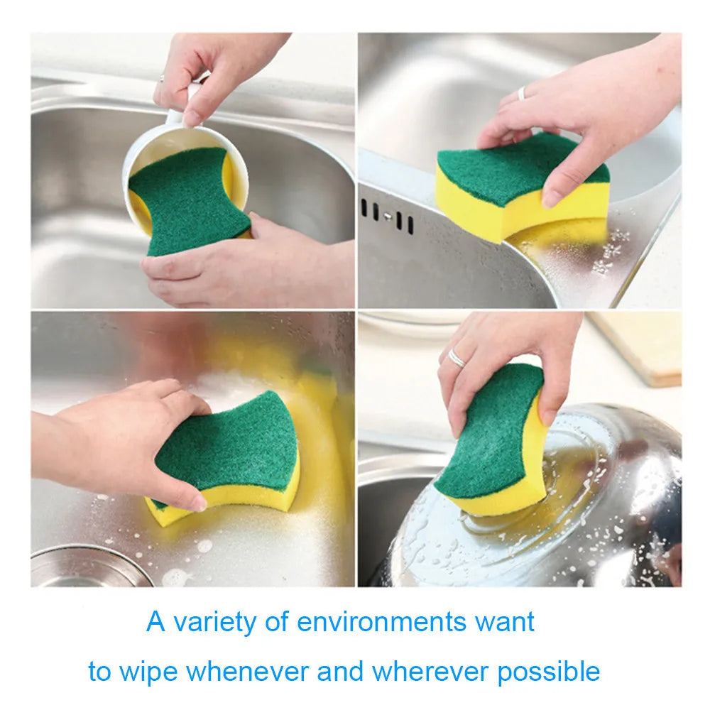 20/30pcs Dishwashing Sponge Kitchen Nano Emery Magic Clean Rub Pot Rust Focal Stains Sponge Removing Kit Cleaning Brush Sponges