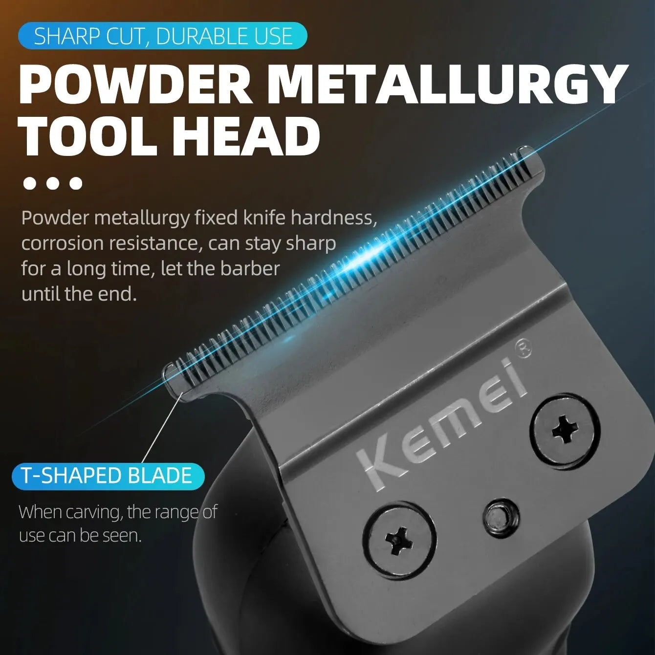 KEMEI Professional Beard & Hair Trimmer for MenBump Free Technology - Cordless Electric Beard Trimmer
