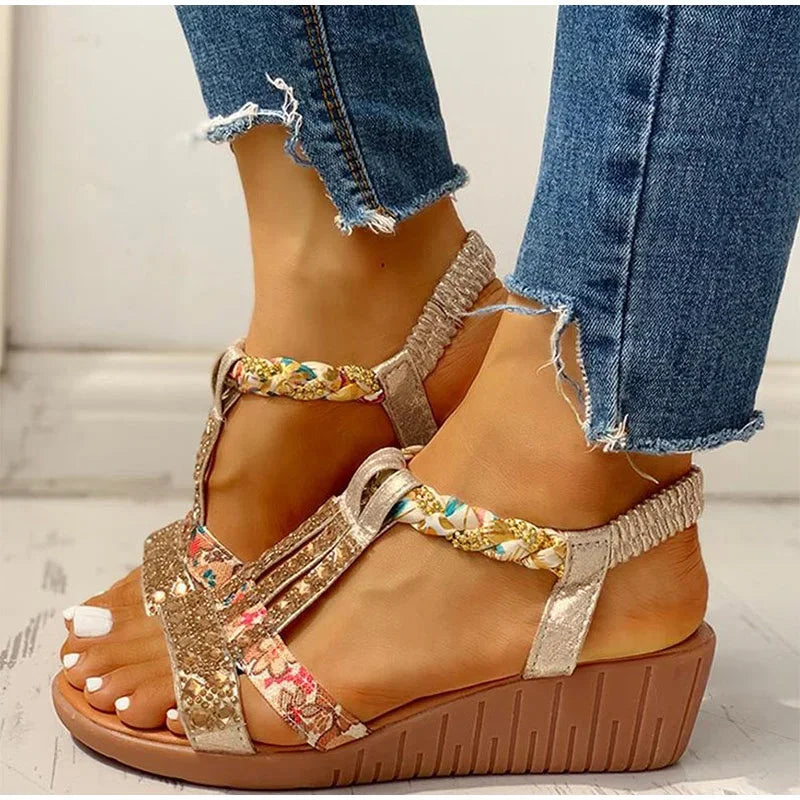 New Summer Fashion Women Sandals Platform Wedges Sandals Woman Beach Shoes